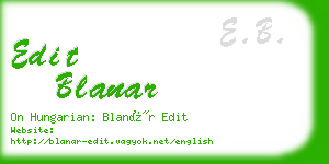 edit blanar business card